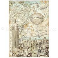 Rizspapír A/4 - Sir Vagabond Aviator, New York várostérkép