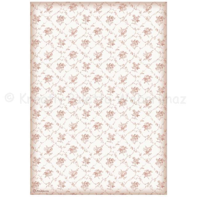 Rizspapír A/4 - Te és Én rózsás textúra You and Me