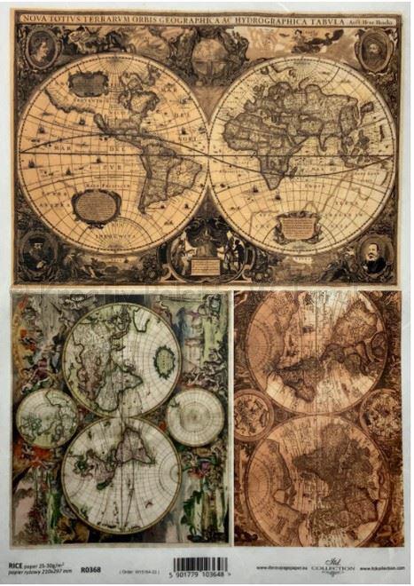 Rizspapír A/4 - térképek