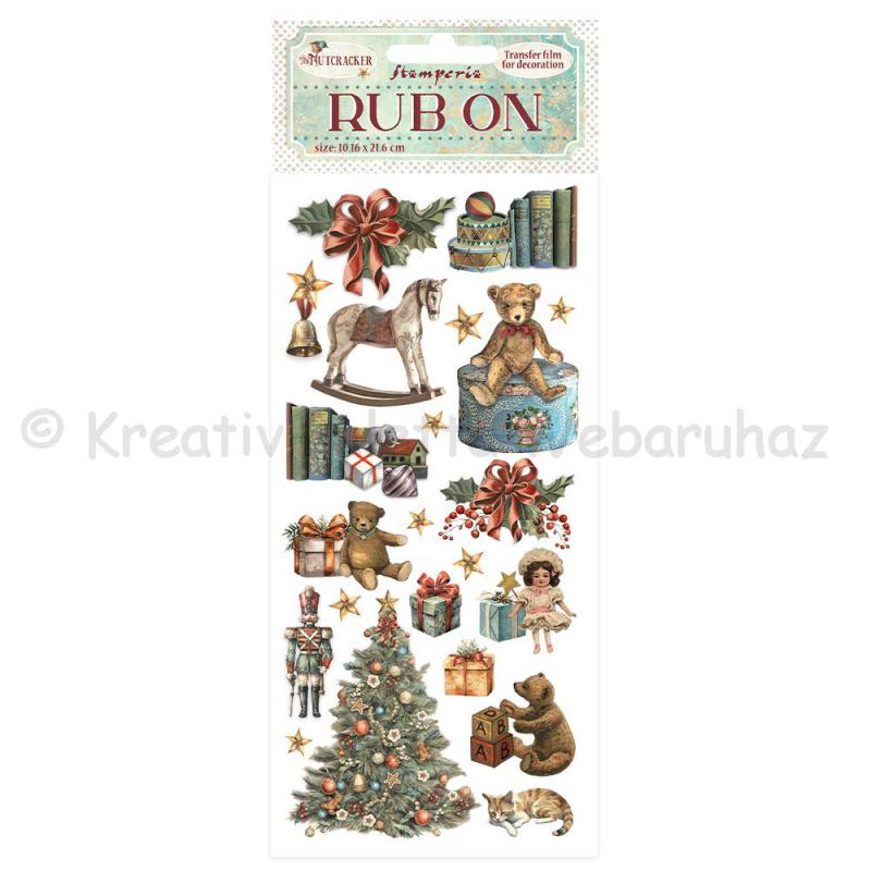Rub-on, feldörzsölhető matrica - The Nutcracker teddy bears