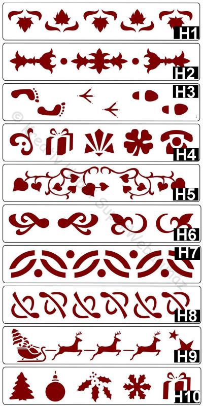 Sablon- bordűr, sorminták