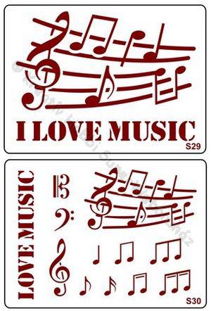 Sablon- hangjegyek, kotta A/5