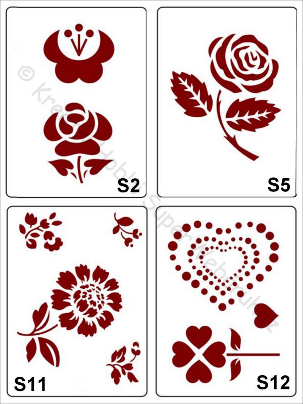 Sablon- virágok  A/5
