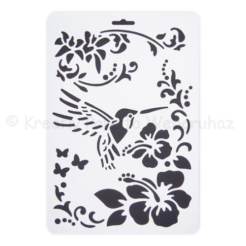 Stencil A4 - kolibri