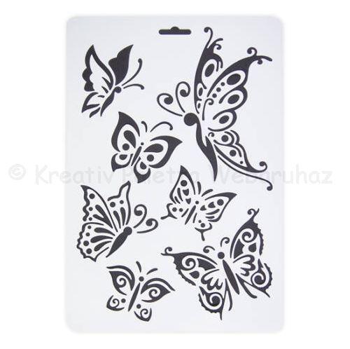 Stencil A/4 - pillangók