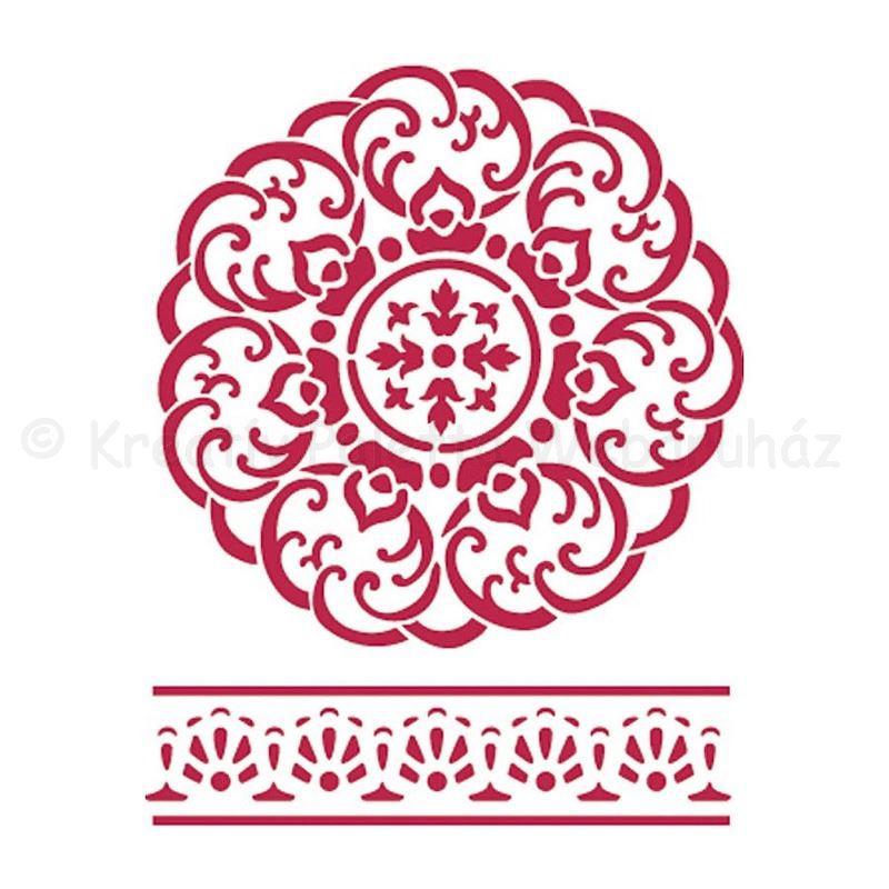 Stencil G, 21 x 29,7 cm - csipke és sorminta