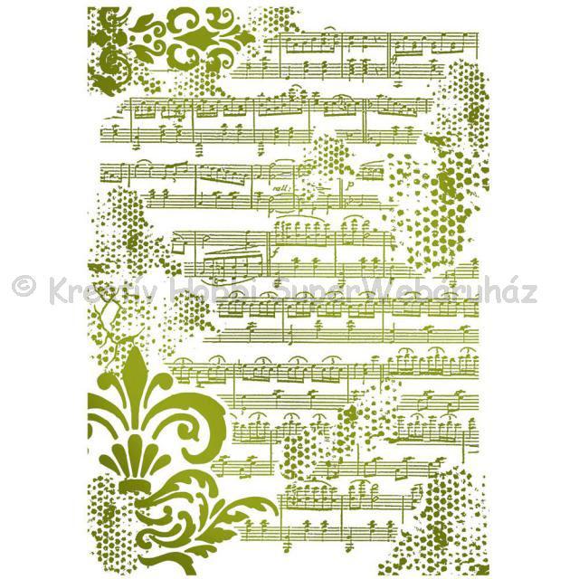 Stencil G, 21 x 29,7 cm - kotta, díszítő mintával