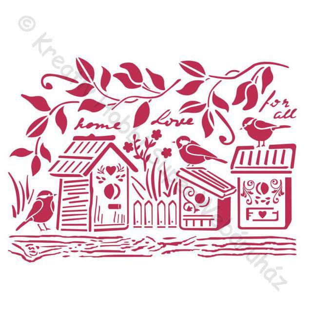 Stencil G, 21 x 29,7 cm - madárház