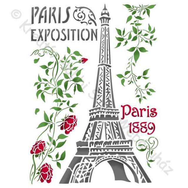 Stencil G, 21 x 29,7 cm - Párizsi Eiffel-torony