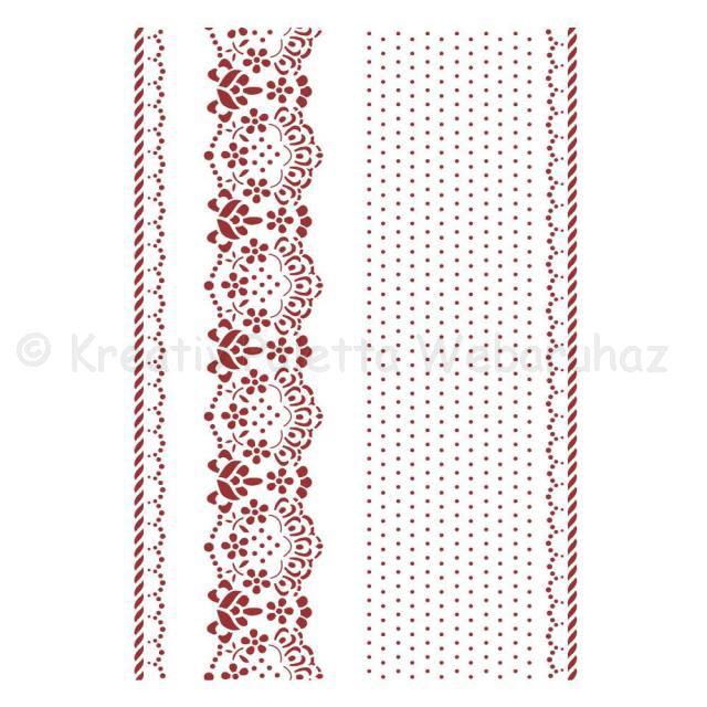 Stencil G, 21 x 29,7 cm - provence bordűrök