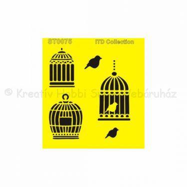 Stencil - kalitkák madárral