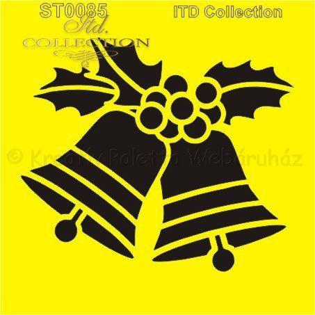 Stencil - karácsonyi harangok