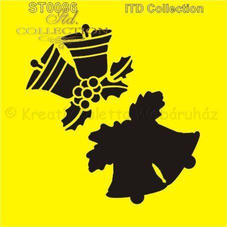 Stencil - karácsonyi harangok