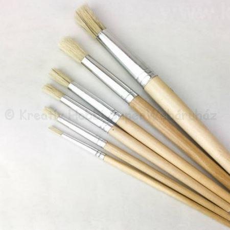 Stencilező sörte ecset, 6 db-os készlet