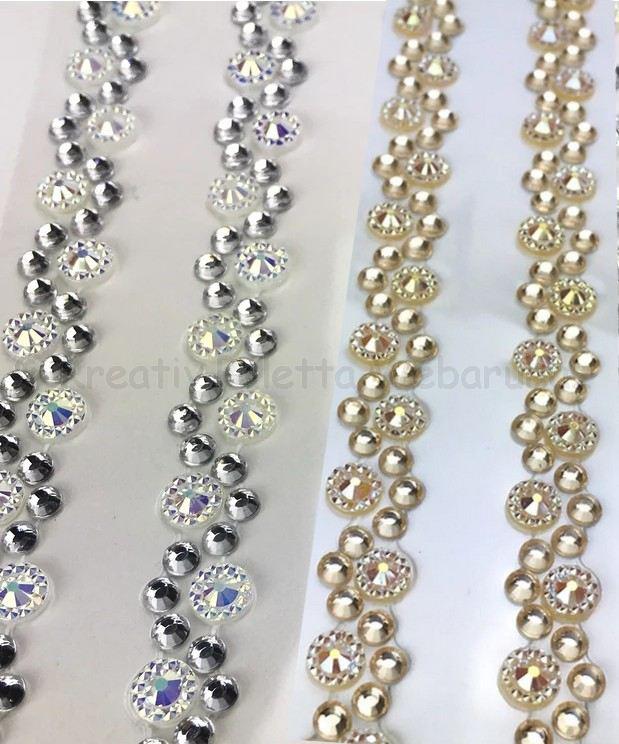 Strasszfüzér öntapadós