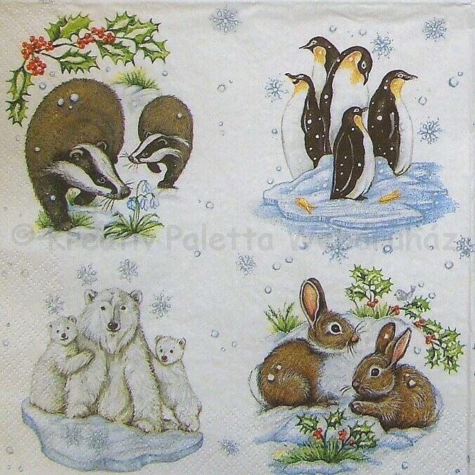 Szalvéta - állatok télen