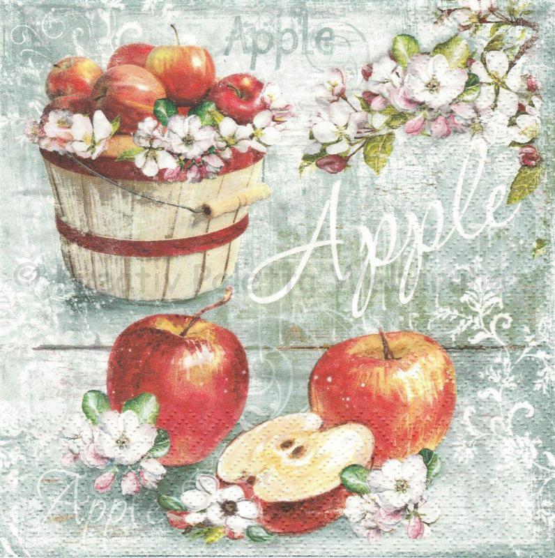 Szalvéta - almás kosár