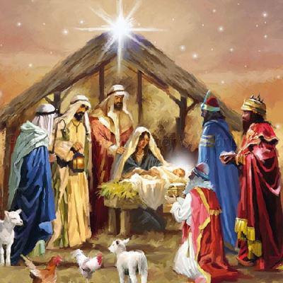 Szalvéta - Betlehem - Nativity Collage
