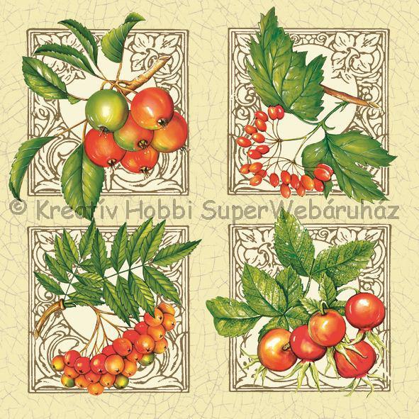 Szalvéta - bogyós termések