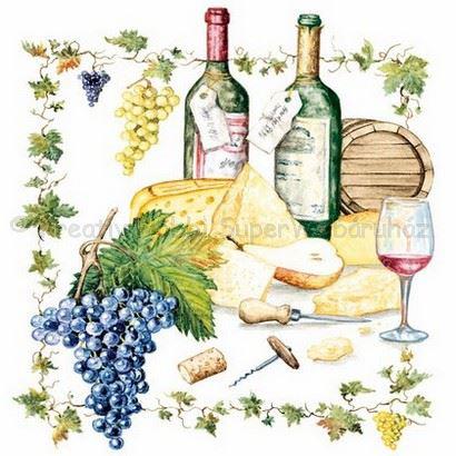 Szalvéta - bor és sajt - Wine and Cheese