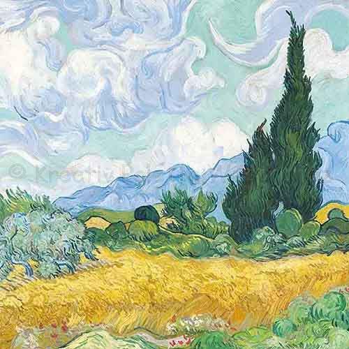 Szalvéta - búzamező, Van Gogh