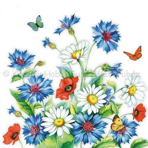 Szalvéta - búzavirág - Cornflower