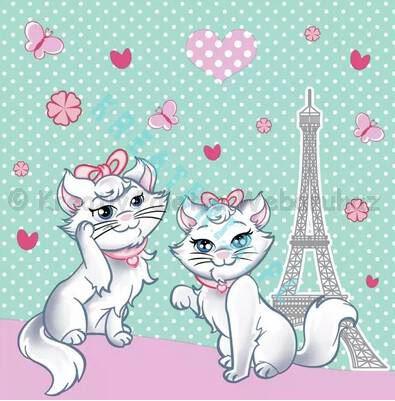Szalvéta - cicák párizsban