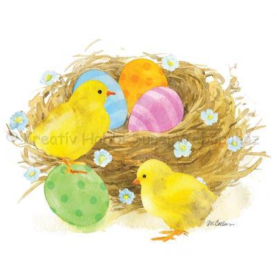Szalvéta - csibék és tojások