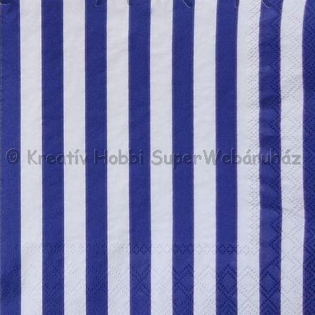 Szalvéta - csíkos kék