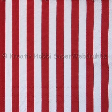Szalvéta - csíkos piros