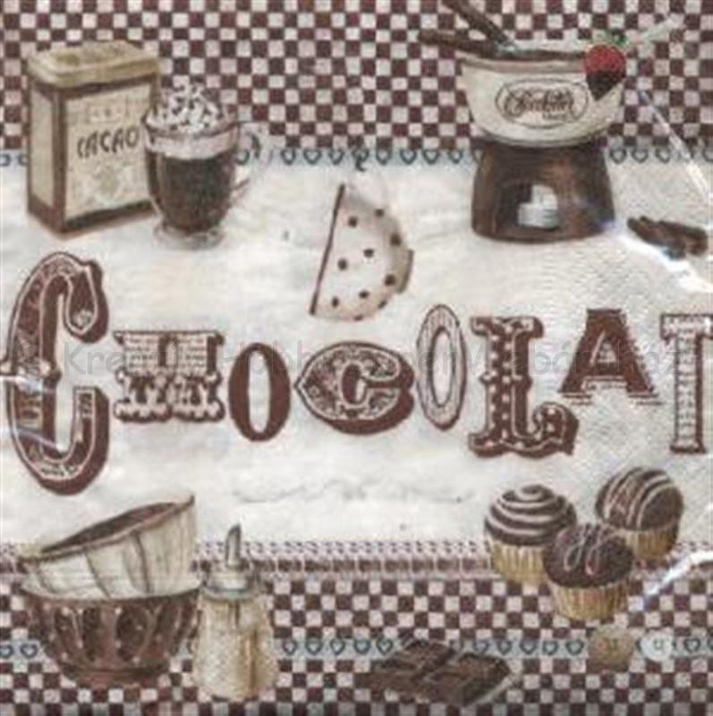 Szalvéta - csokoládé és kakaó