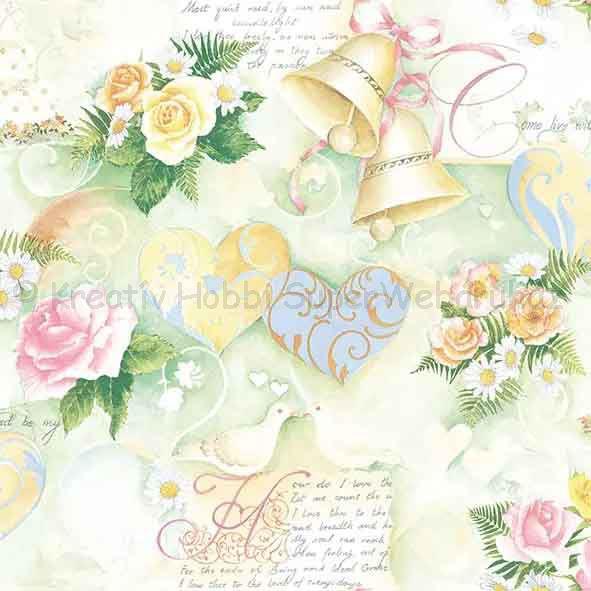 Szalvéta - esküvői harangok