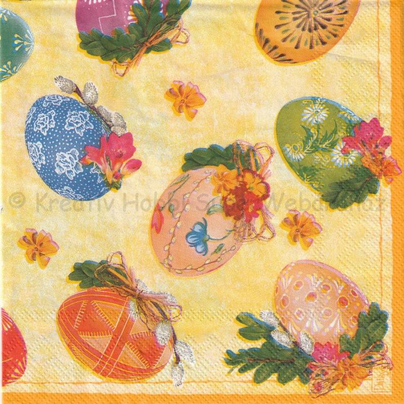 Szalvéta - festett tojások