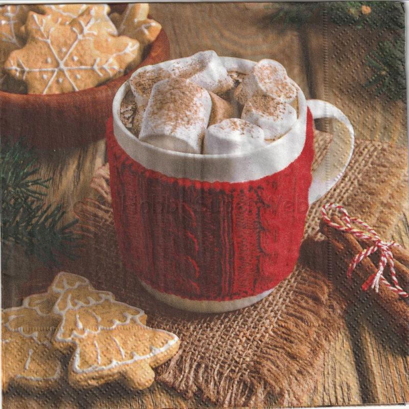 Szalvéta - forró csoki, mályvacukor