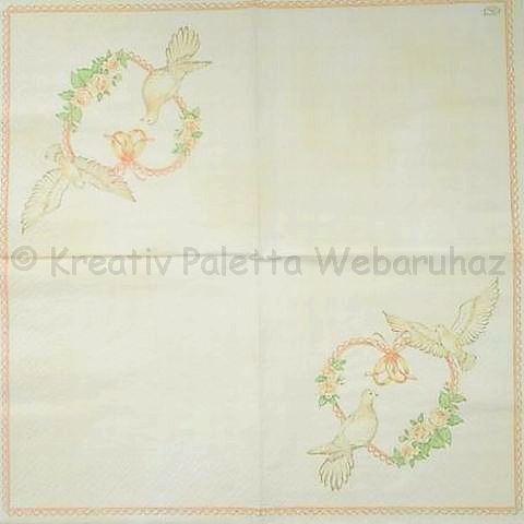 Szalvéta - galambpár
