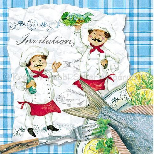 Szalvéta - halvacsora - Invitation