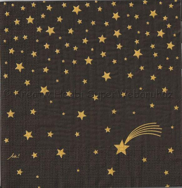 Szalvéta - holdfény fekete arany