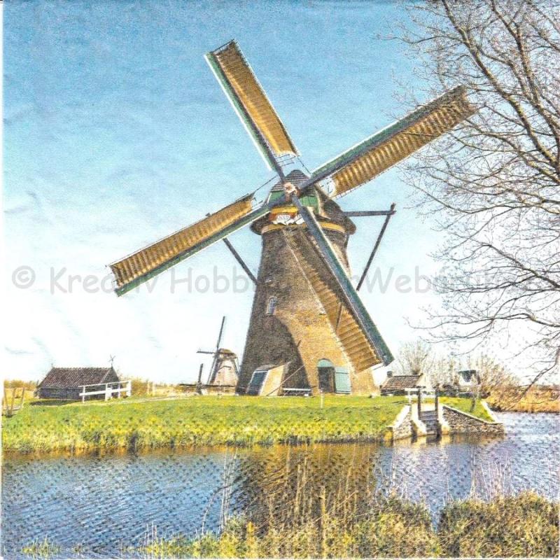 Szalvéta - holland szélmalom - Dutch Windwill 