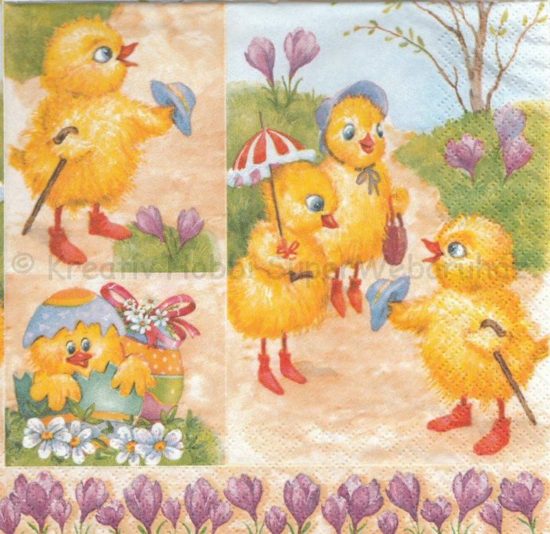 Szalvéta - húsvéti csibék