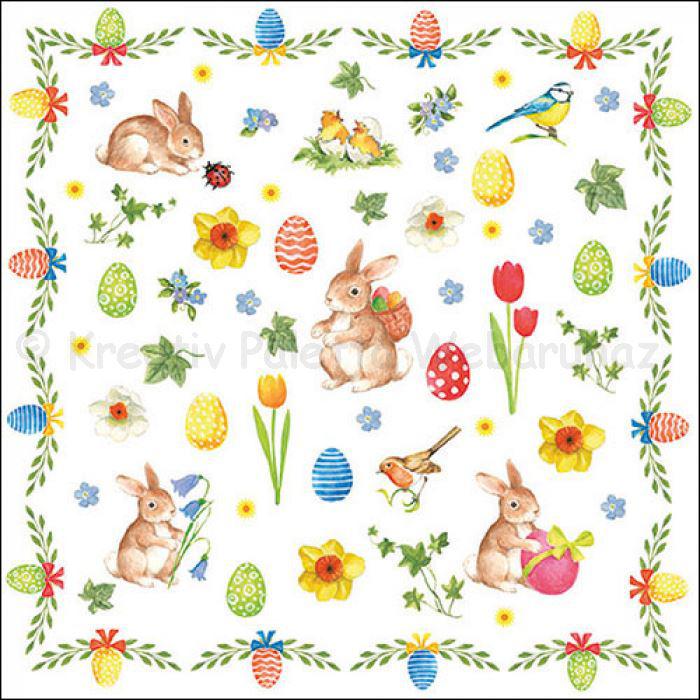 Szalvéta - húsvéti kollázs