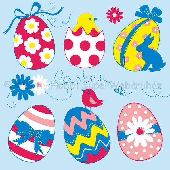 Szalvéta - húsvéti tojások - Easter Eggs