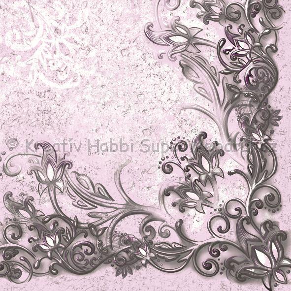 Szalvéta - indás, lila