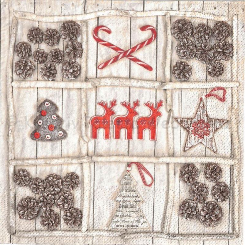 Szalvéta - karácsonyi dekorációk