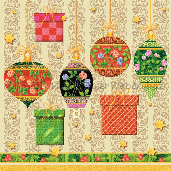 Szalvéta - karácsonyi díszek 2