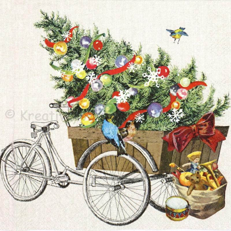 Szalvéta - karácsonyi rakomány a kerékpáron - Ceargo bike