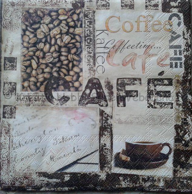 szalvéta - kávé feliratos