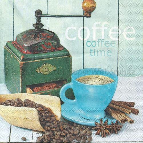 Szalvéta - kávé, friss pörköltkávé szemek