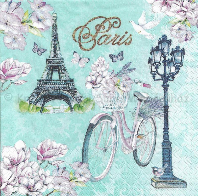 Szalvéta - kerékpár Párizsban