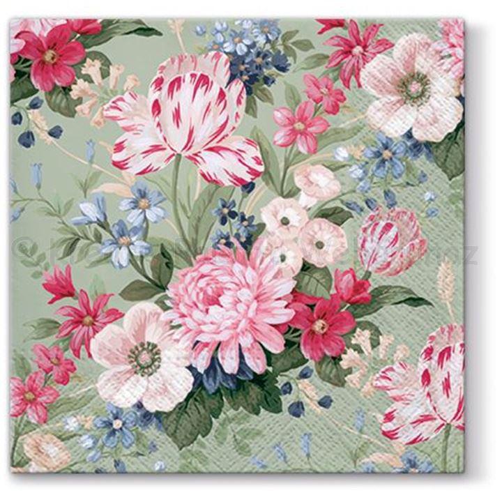 Szalvéta - kerti virágok