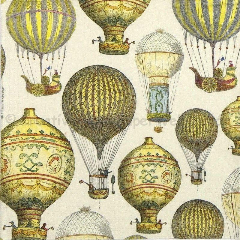 Szalvéta - léggömbök - Mongolfiere